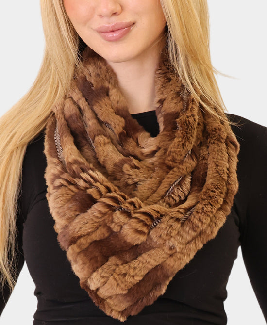 Knitted Fur Scarf view 