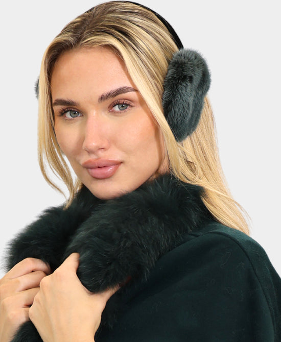 Mink Earmuffs w/ Velvet Band view 