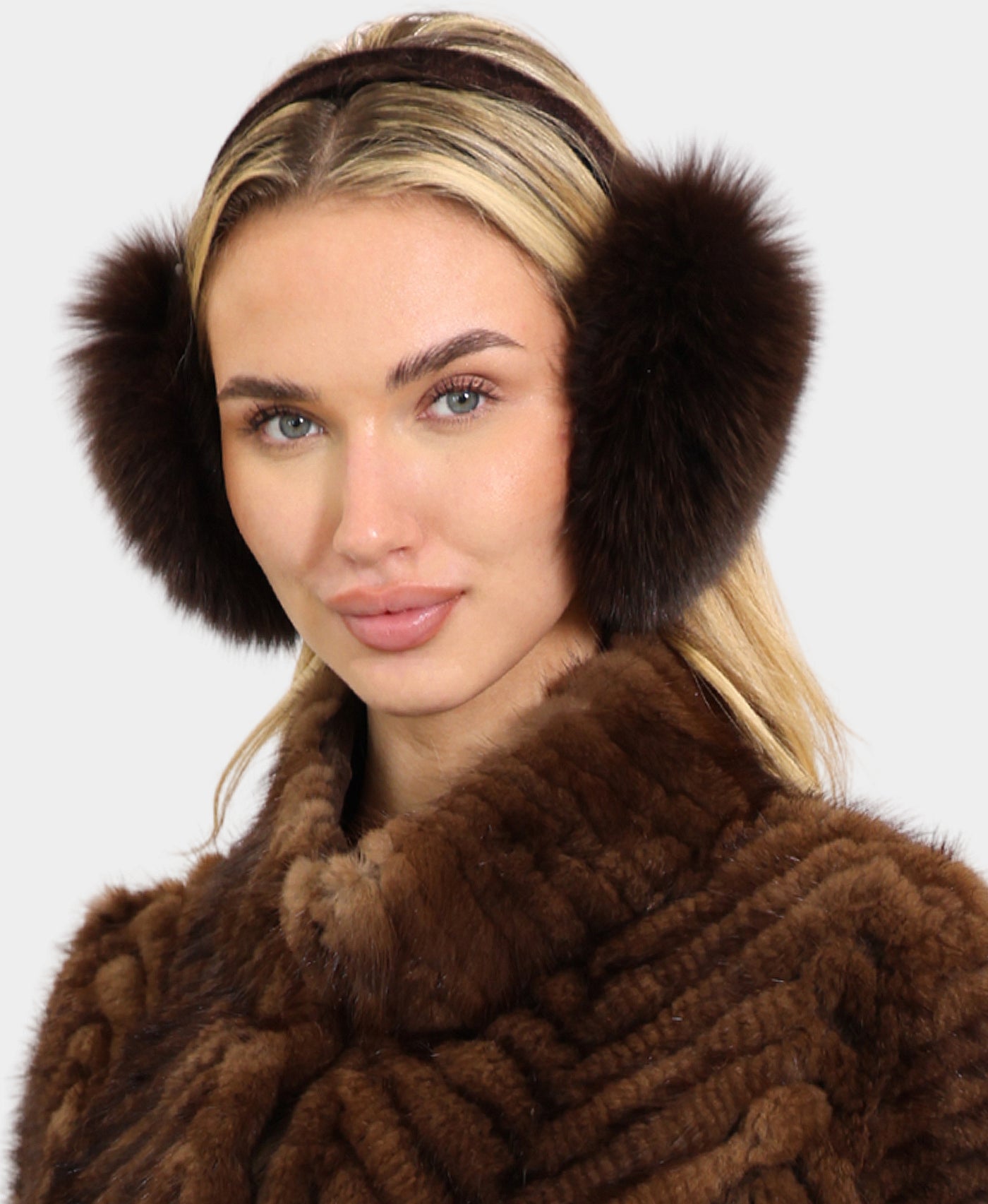 Fox Earmuffs w/ Velvet Band view 1