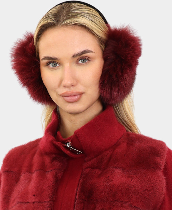 Fox Earmuffs w/ Velvet Band view 