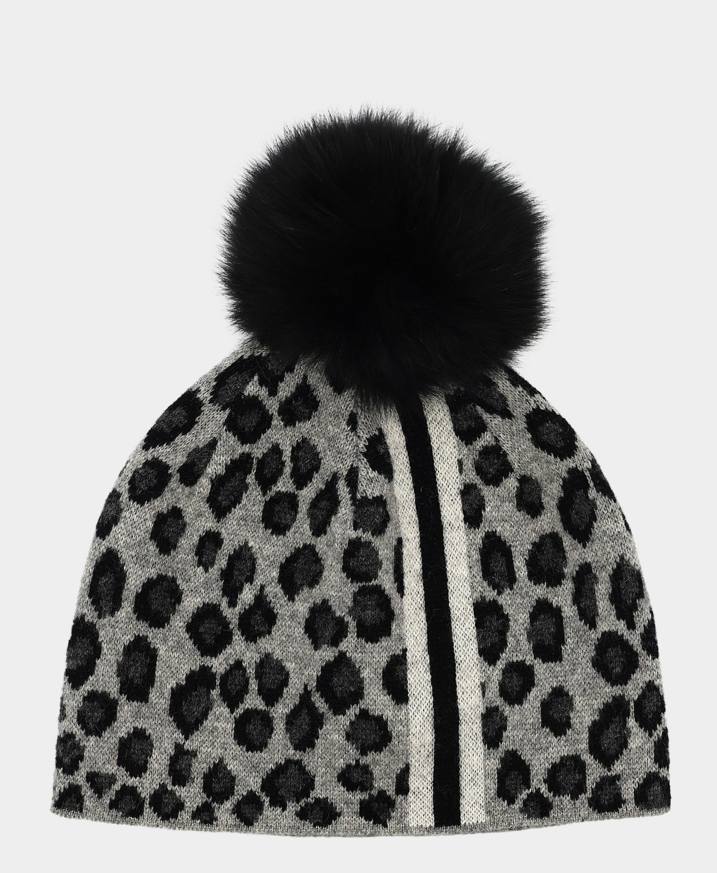Leopard Hat w/ Fur Pom view 1