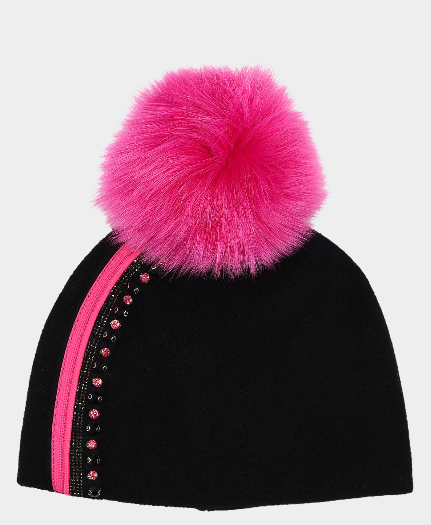 Jeweled Hat w/ Fur Pom view 1