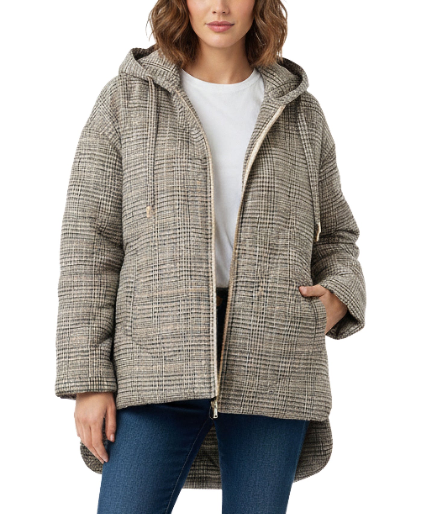 Plaid Jacket w/ Hood view 1
