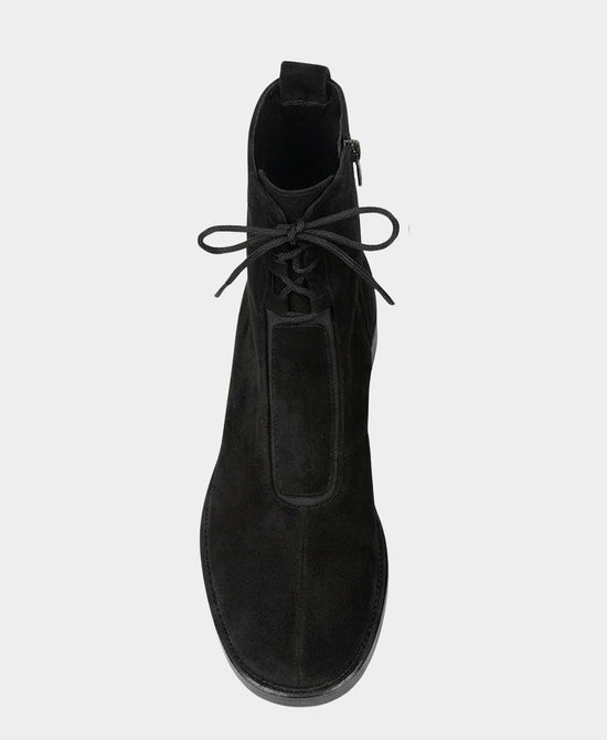 
Suede Front Tie Bootie in BLACK view 2