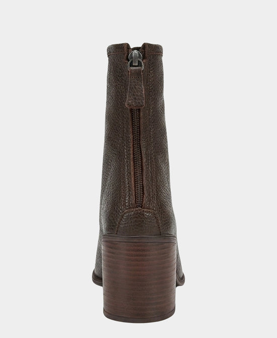 
Pebbled Leather Bootie in BROWN view 2