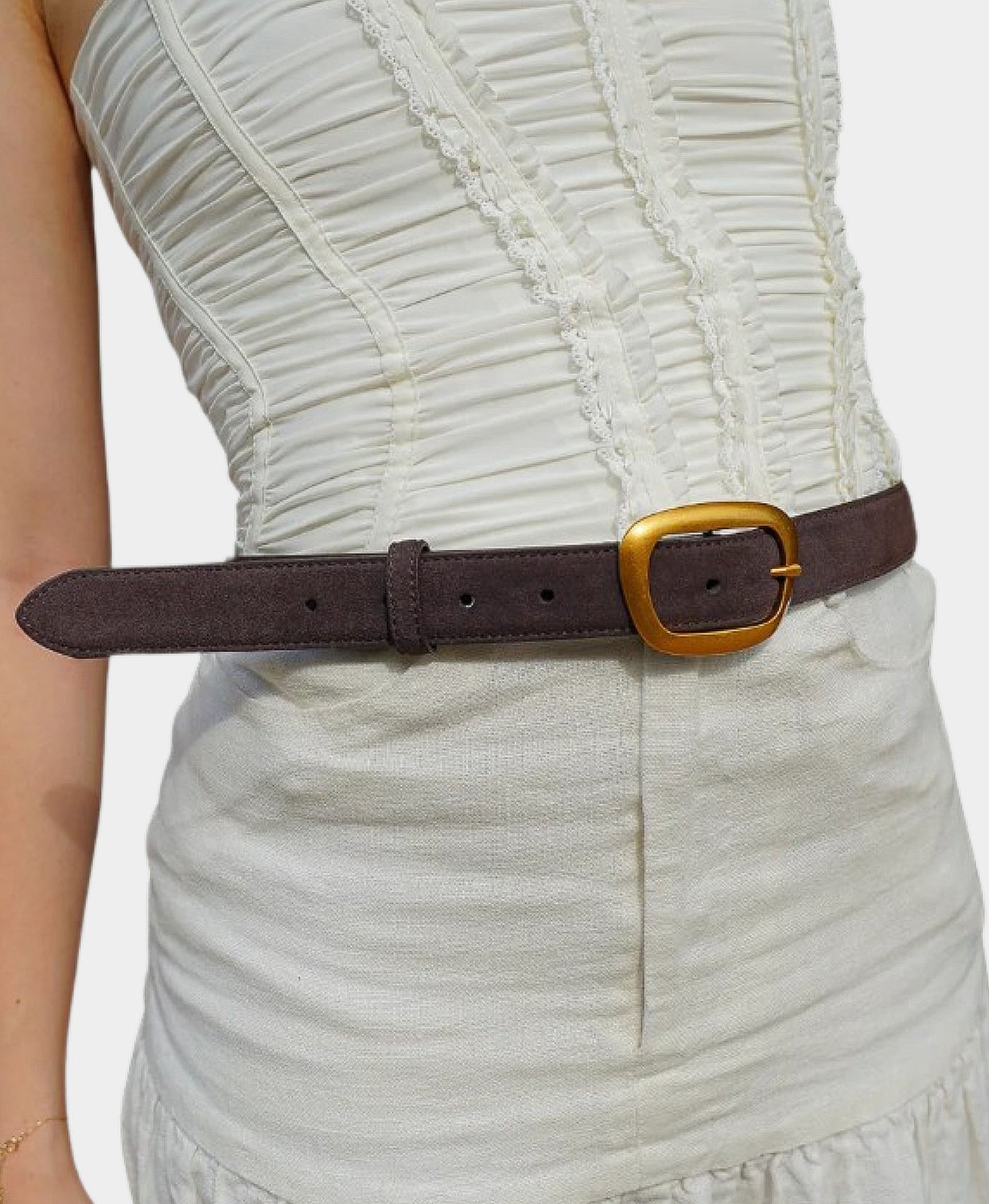 Suede Buckle Belt view 2