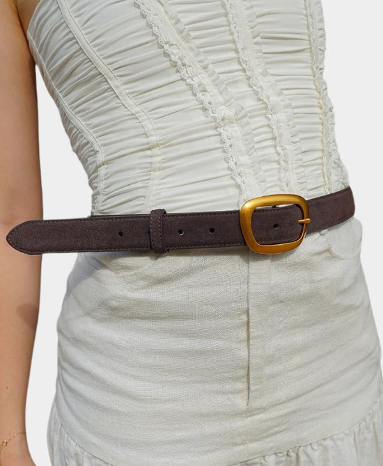 Suede Buckle Belt view 