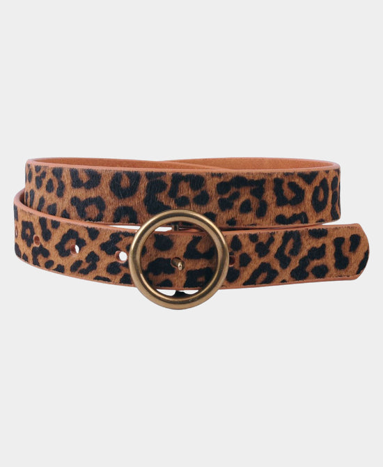 Leather Leopard Buckle Belt view 
