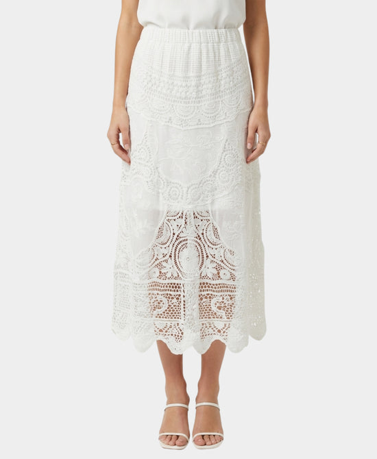 Crochet Maxi Skirt w/ Scallop Trim view 1