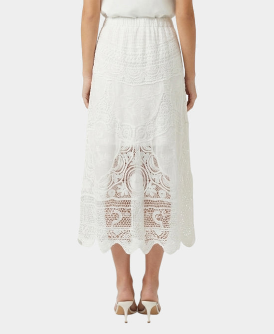 Crochet Maxi Skirt w/ Scallop Trim view 2