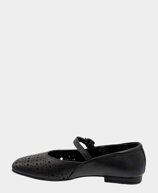 
Leather Perforated Mary Jane Ballet in BLACK view 2