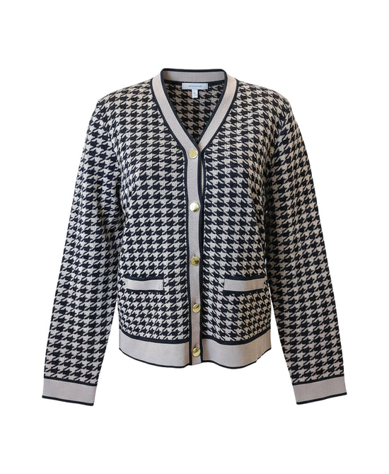 Houndstooth Cardigan Sweater view 