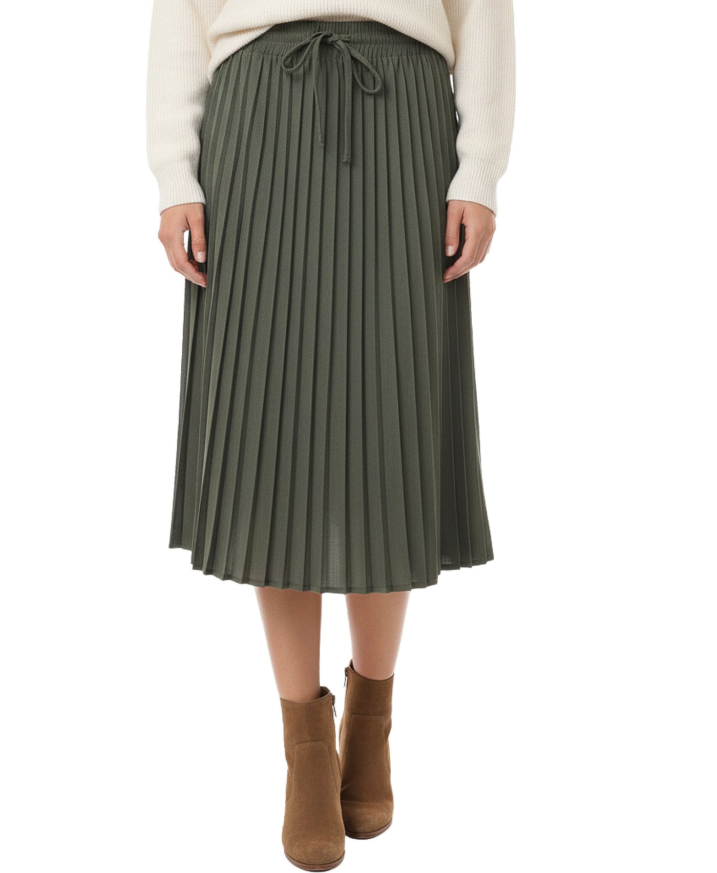 Pleated Corduroy Skirt view 3