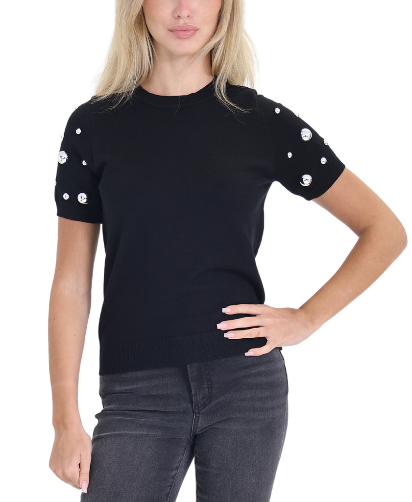 Knit Top w/ Studs – FOX'S - Online