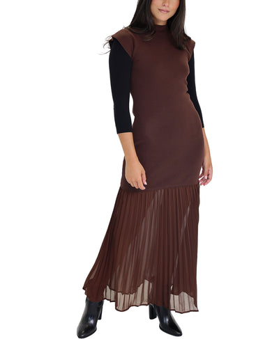 Knit Dress w/ Pleated Bottom image 2