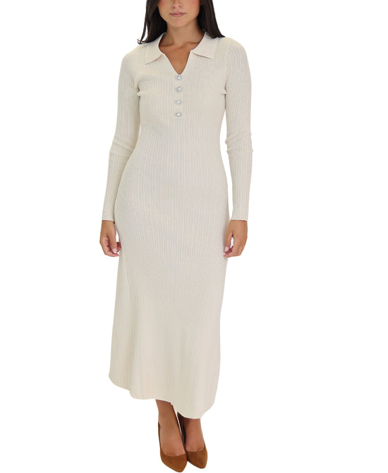 Knit Ribbed Midi Dress view 