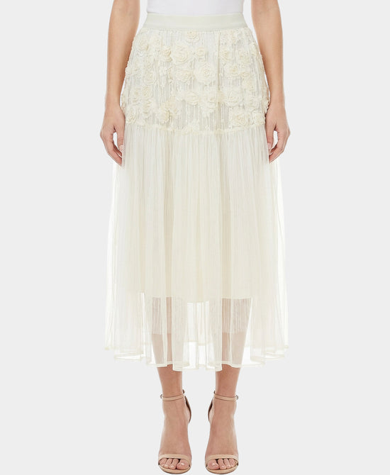 Tulle Maxi Skirt w/ Rosettes view 1