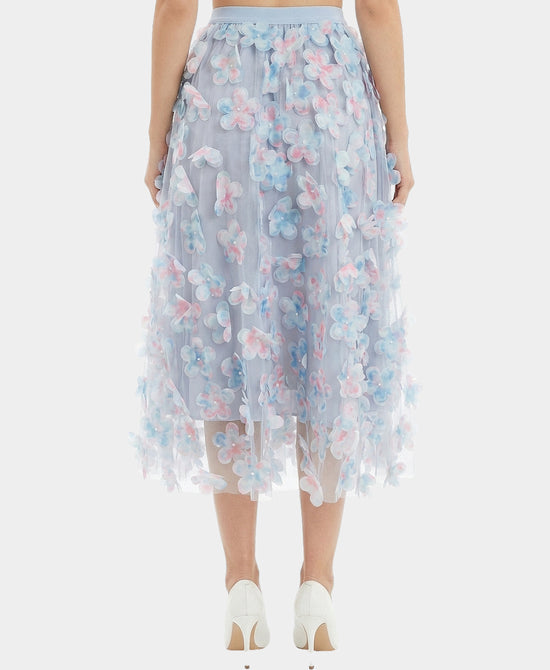 Tulle Petal Midi Skirt view 2