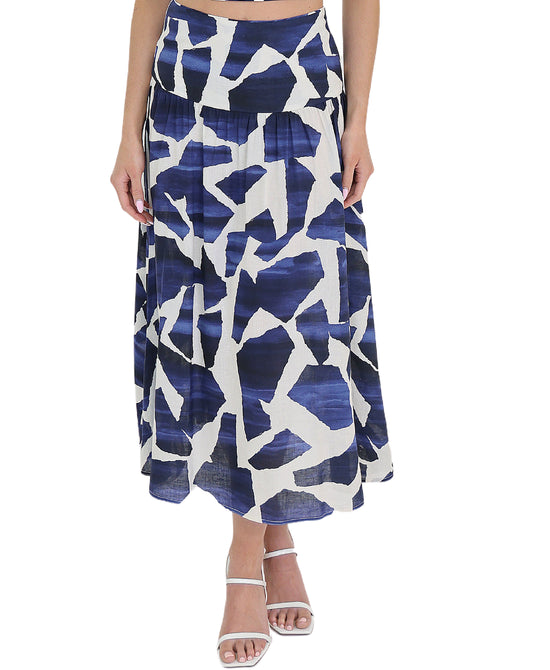Printed Midi Skirt view 