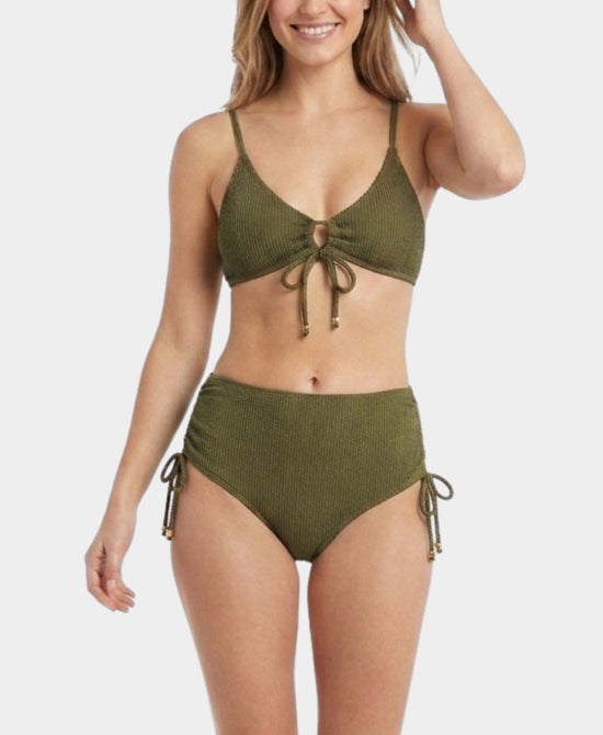 
Tie Front Bikini - 2 Pc Set in OLIVE view 1