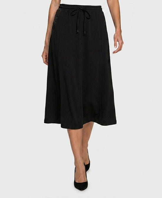 
Ponte Midi Skirt w/ Pockets in BLACK view 1
