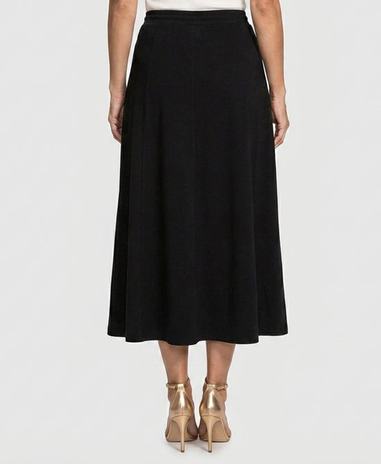 
Ponte Midi Skirt w/ Pockets in BLACK view 2