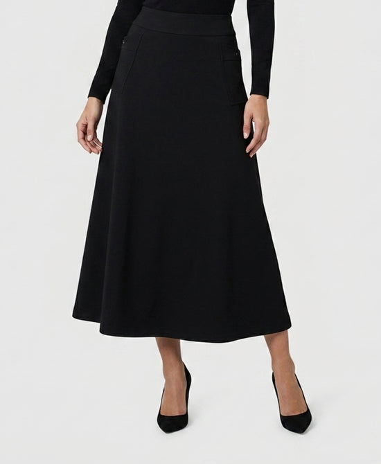 
Midi Skirt w/ Pockets in BLACK view 1