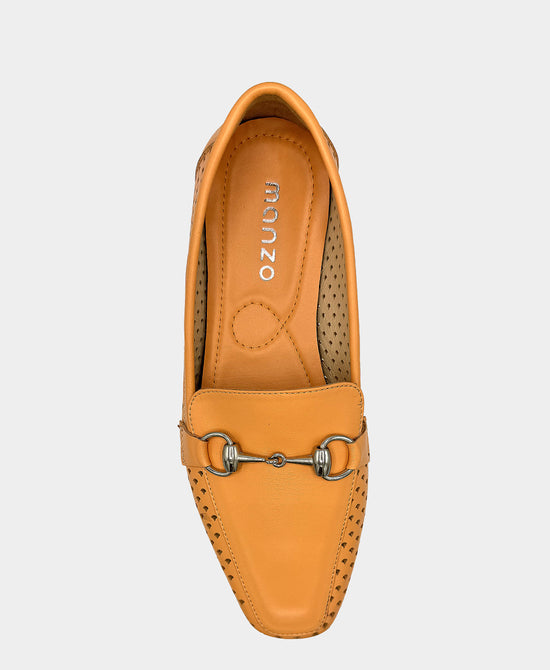 
Leather Perforated Loafer in ORANGE view 2