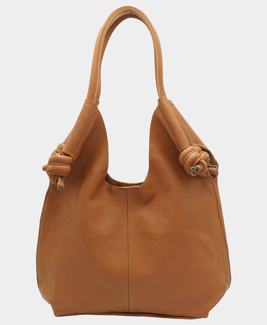 Leather Knotted Shoulder Bag view 1