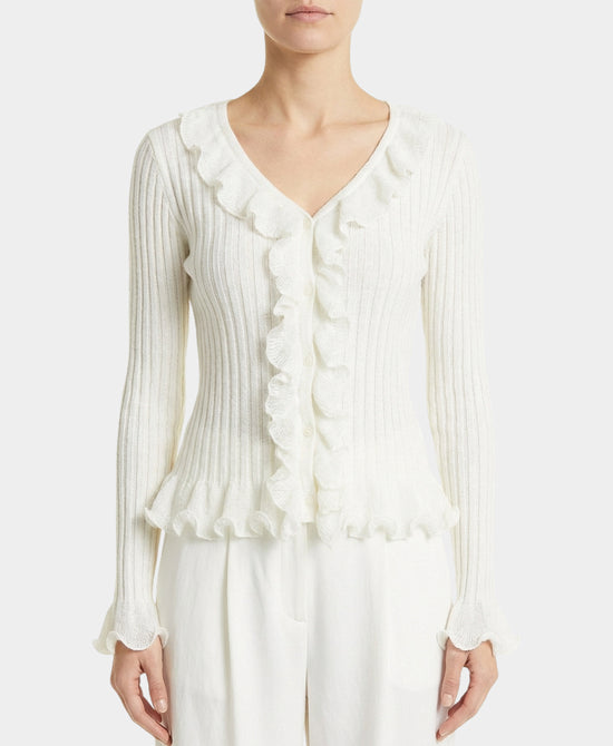 Knit Ruffle Top view 