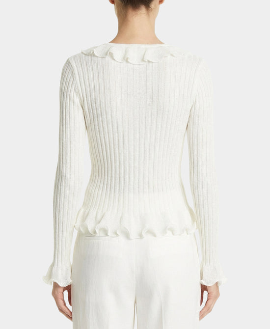 Knit Ruffle Top view 