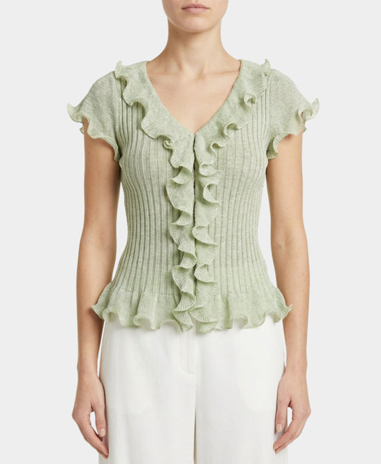 Knit Ruffle Top view 1