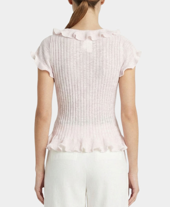 Knit Ruffle Top view 2