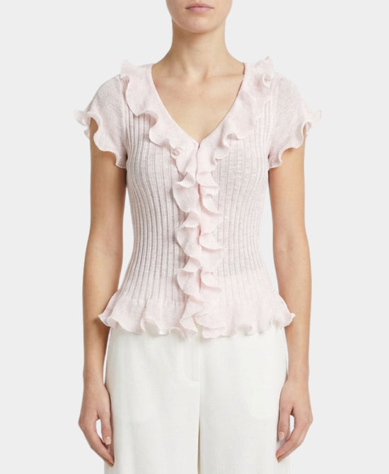 Knit Ruffle Top view 1