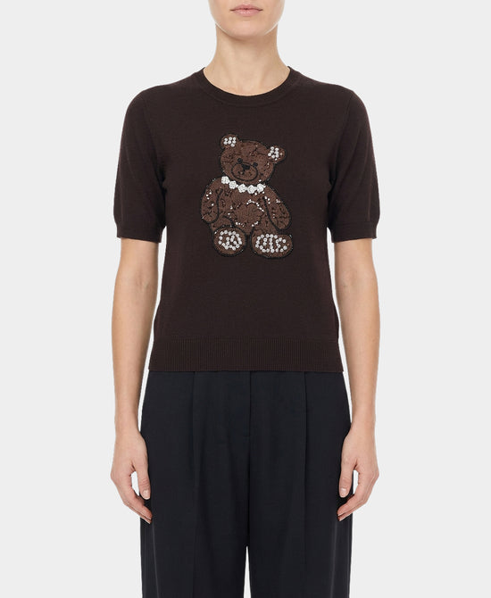 Knit Top w/ Lace Teddy Bear view 1