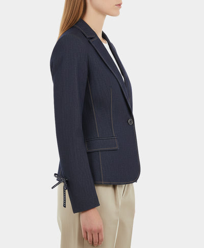 Denim Blazer w/ Bows & Crystals image 2