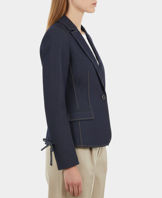 Denim Blazer w/ Bows & Crystals view 