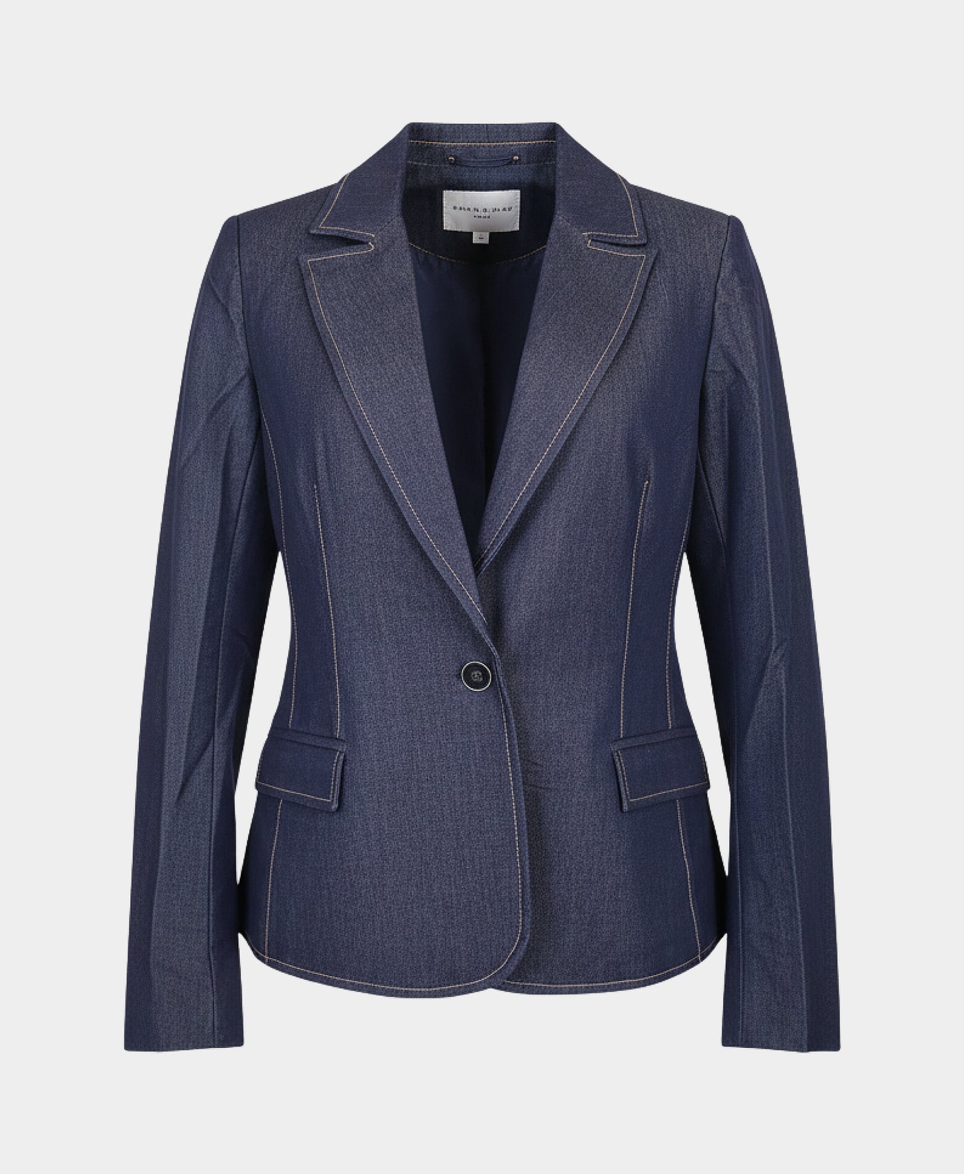 Denim Blazer w/ Bows & Crystals view 4