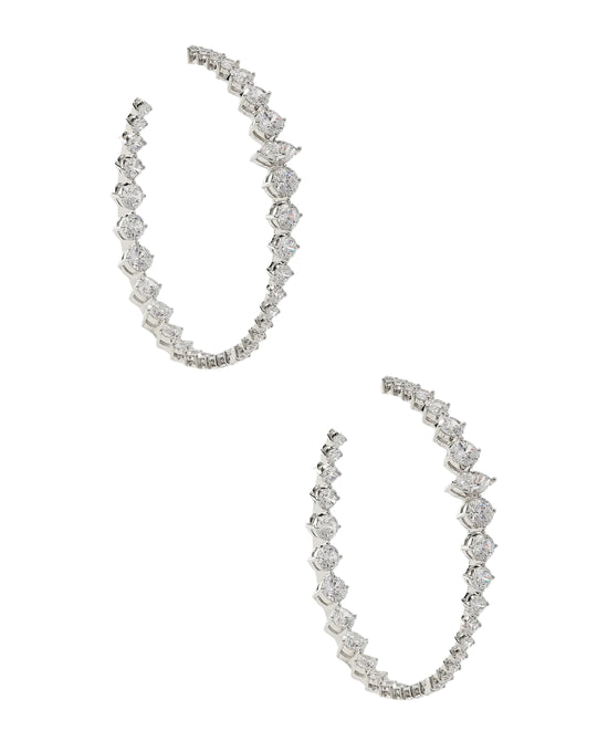 Cubic Zirconia Hoop Earrings view 