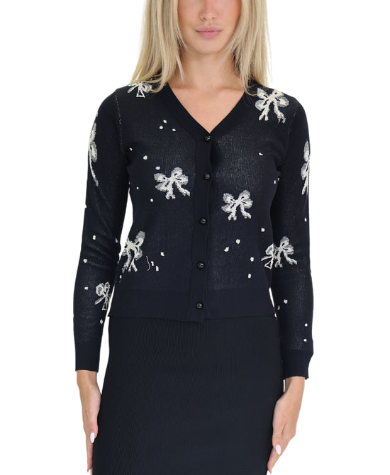 Bow Tie Printed Cardigan view 