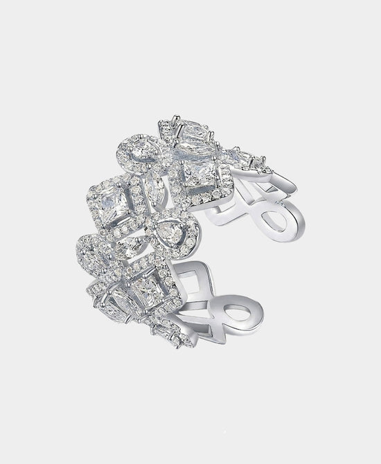 
Cubic Zirconia Geometric Ring in SILVER view 2
