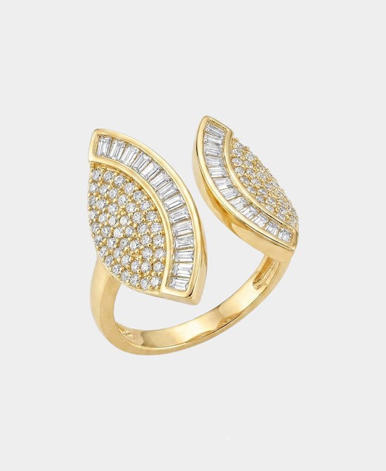 
Cubic Zirconia Statement Ring in GOLD view 2