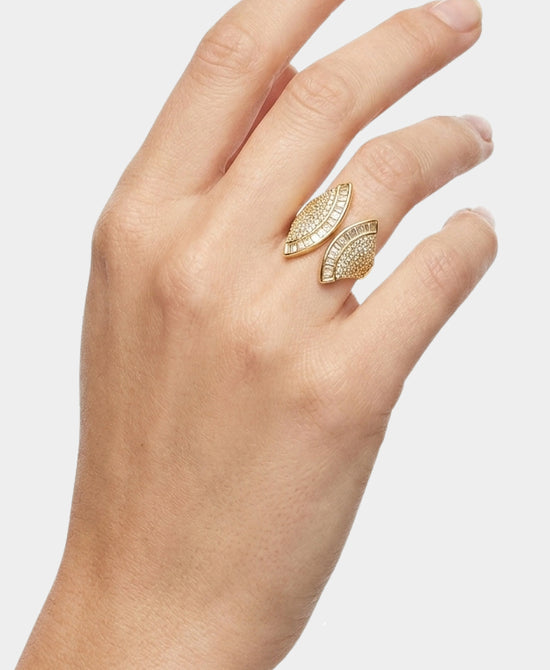 
Cubic Zirconia Statement Ring in GOLD view 1