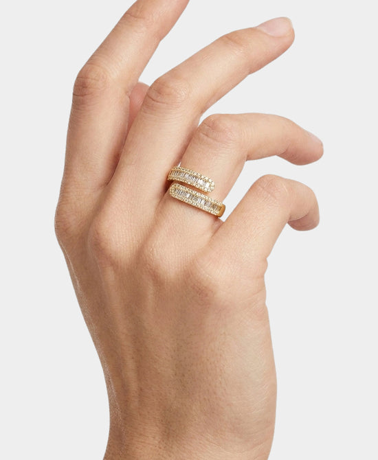 
Cubic Zirconia Ring in GOLD view 1