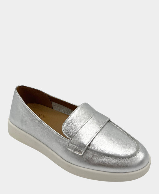 Leather Metallic Loafer view 1