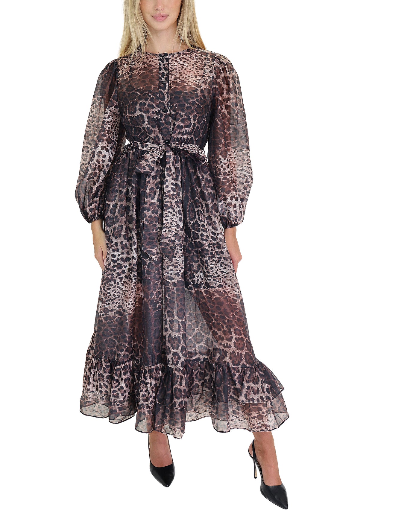 Leopard Print Maxi Dress view 1