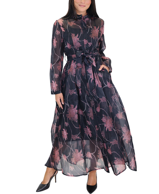 Floral Print Chiffon Maxi Dress view 