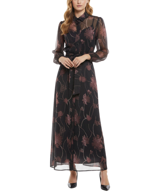 Floral Print Chiffon Maxi Dress view 
