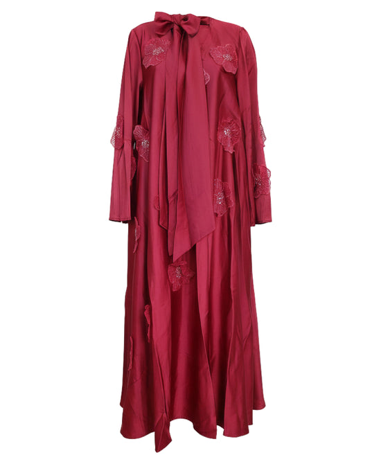 Maxi Dress w/ Beaded Flowers view 