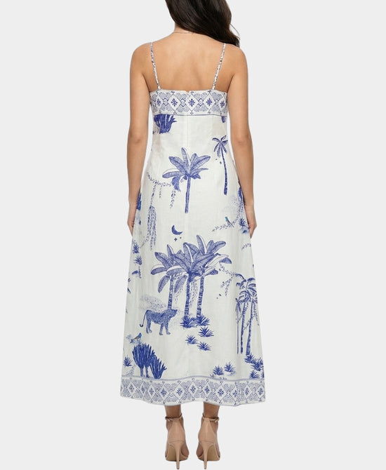 Tropical Print Midi Dress view 2